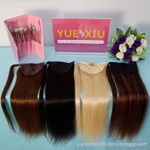 Unprocessed Natural Human Hair Ponytail Extension 100g Full Ponytail Wig Brazilian Hair Clip Ponytail Human Hair Extensions